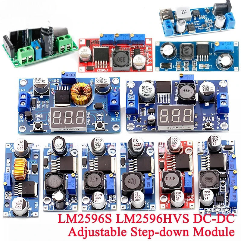 LM2596 LM2596S LM2596HV DC-DC ปรับขั้นตอนลง Buck CC CV โมดูลบอร์ด XL4015 3A 5A 24V ถึง 12V/5V/3.3V
