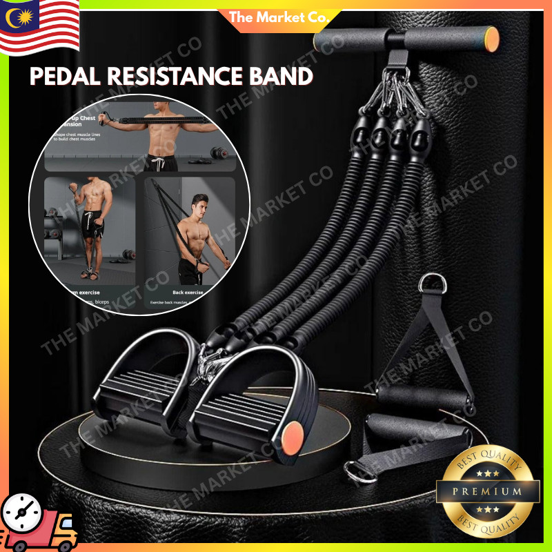 HOT DEALPedal Resistance Tube Band – Easy Abdominal & Full Body อุปกรณ์ออกกําลังกายสําหรับการออกกําล