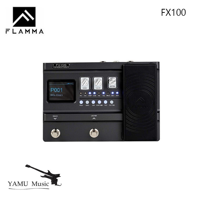 FLAMMA FX100 Multi Effects Processor Guitar Pedal with 151 Effects 200 Preset 80s Looper 55 Amp Mode