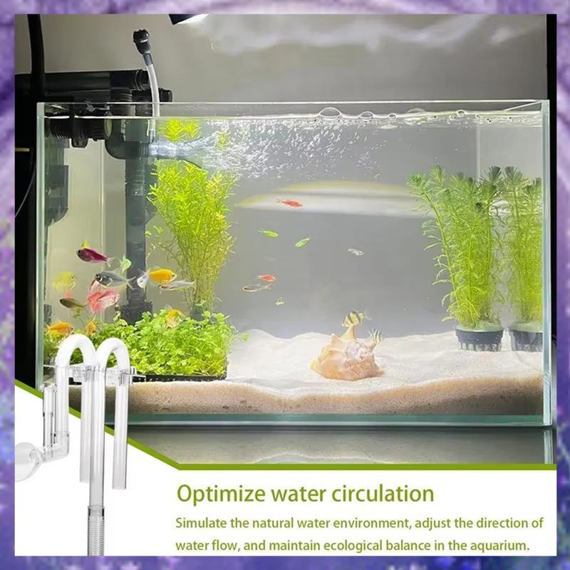 Aquarium Inlet และ Outlet ชุด Aquarium Inflow Outflow Tube Kit อุปกรณ์กรองตู้ปลาภายนอกเปลี่ยนกรอง