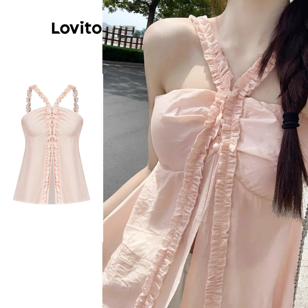 Lovito - โบฮีเมียนลายชนเผ่าแพทเทิร์นเสื้อกล้ามหลากสีสําหรับผู้หญิง L131ED483
