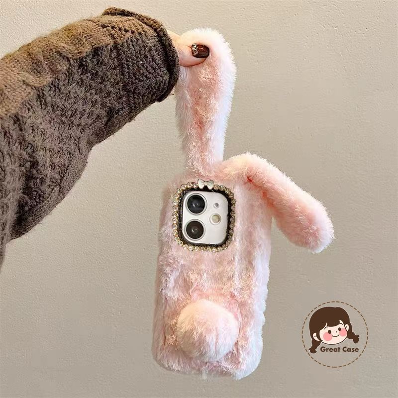 ฤดูใบไม้ร่วงฤดูหนาวFurry Bunnyเคสโทรศัพท์สําหรับRealme Neo 7 Turbo SE 7X P4 P3 Ultra P3X P2 P1 Q5 Q5