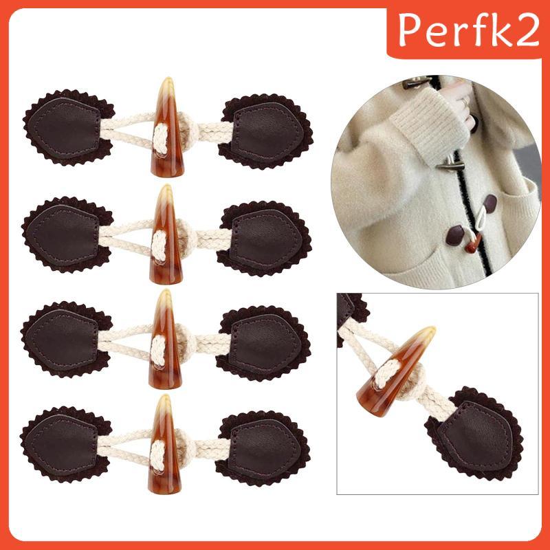 [Perfk2] Leather Horn Toggle Closed Button Coat Jacket Duffle สําหรับเย็บหัตถกรรม