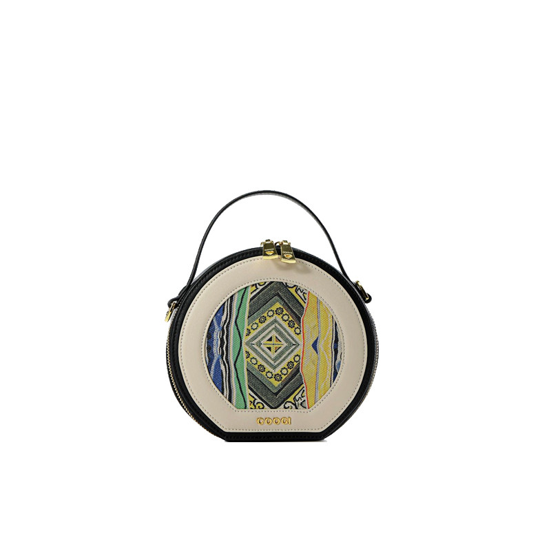 COOGI กระเป๋าถือทรงกลมสำหรับผู้หญิง สไตล์ใหม่ ใช้งานได้หลากหลายโอกาส