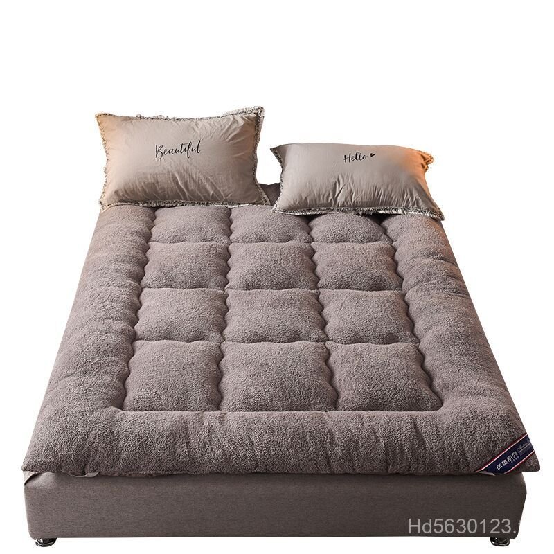 ที่นอนเตียงที่นอนขนาดเล็ก Lamb ขนแกะ Pad Tatami Pad ผ้านวมเตียงคู่หนาข้าว 2x2 ทอง 1.8 ที่นอน 1.5m EJ