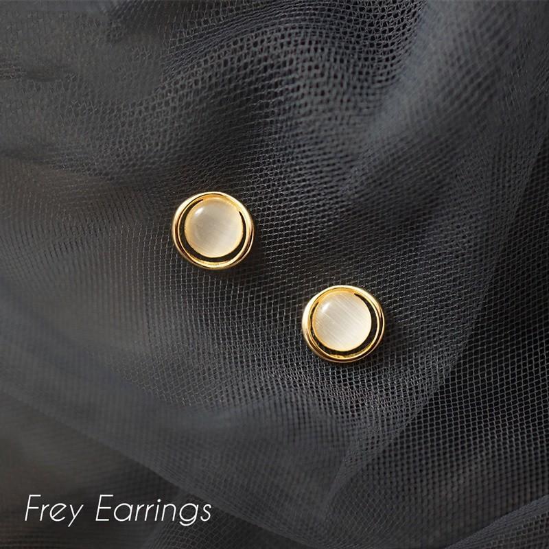 Frey Earrings ต่างหูเงินแท้ S925 [MERCELO]