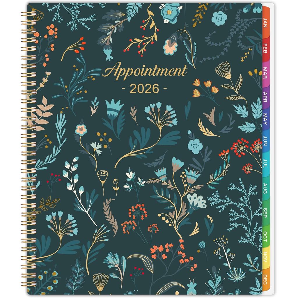 2026 หนังสือนัดหมาย - 2026 Daily Hourly Planner, Jan 2026 - Dec 2026, Appointment Book 2026, Large P