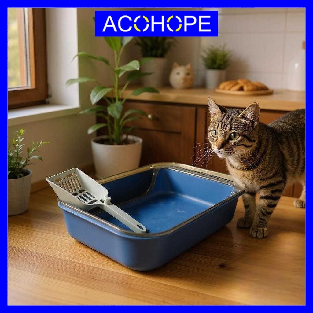 Ahope กระบะทรายแมว Semi-Enclosed Pet Toilet ลูกแมว - KT1