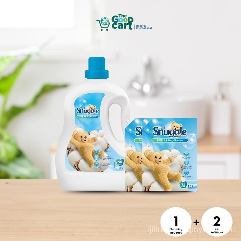 Snuggle Huggable Cotton 1.8L + (แพ็ครีฟิล 2x1.5L)
