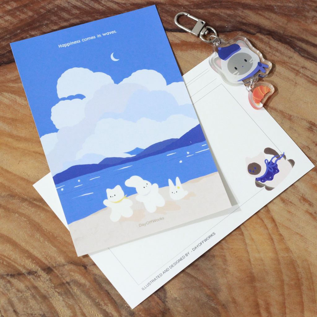 โปสการ์ด DOW ความสุขมาในคลื่น