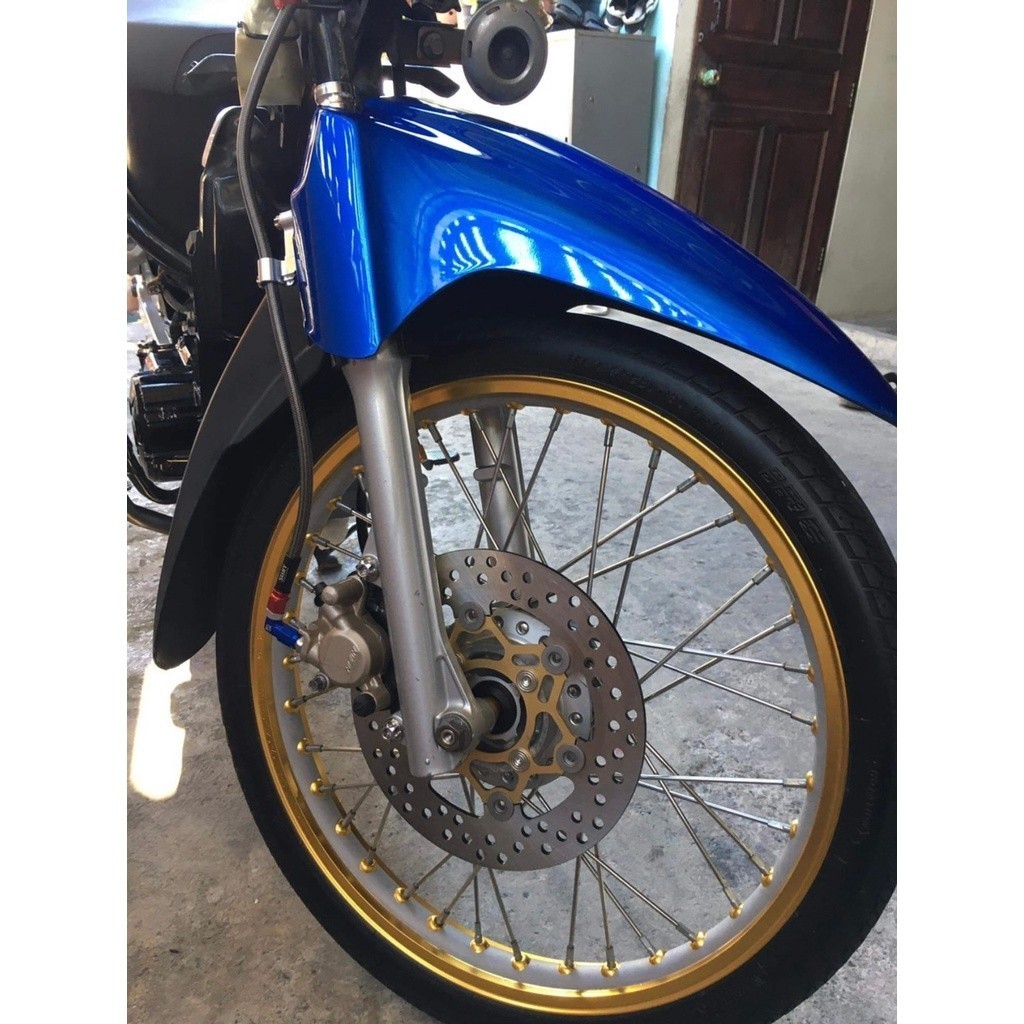 【ThaiAutoZen】สายเบรคหน้า 36นิ้ว หัว90 สายถัก สายน้ำมันเบรค ใส่เวฟทุกรุ่น sonic msx mio fino click หน้าได้ สินค้าใช้งานดี - รูปที่ 3