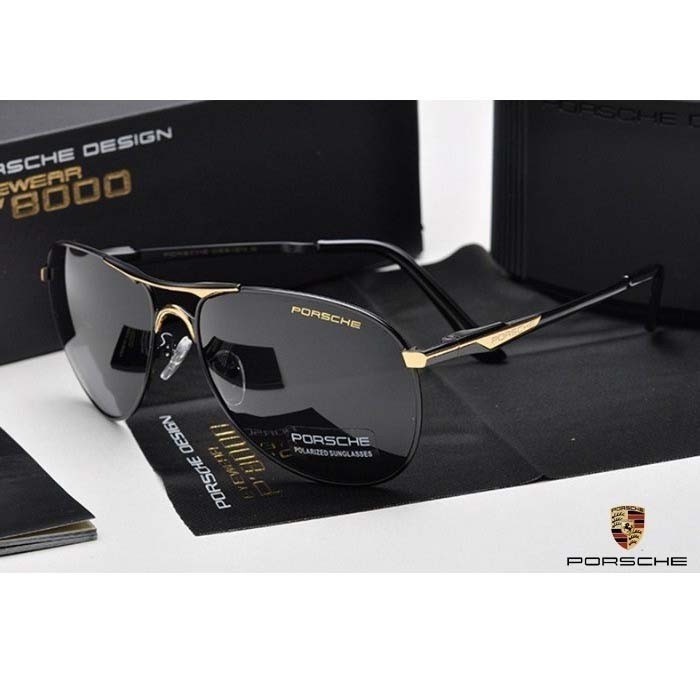 Porsche Design Glasses / Mens Sporty Fashion Glasses 8722 Aviator Polarized Super Fullset Free Clean