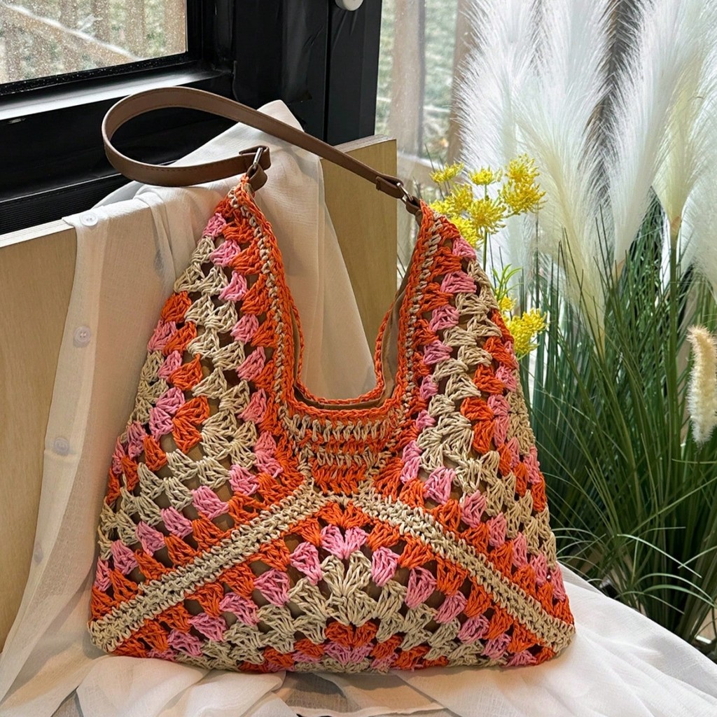 New Vacation Straw Bag All-Match Commuter Shoulder Tote Bag