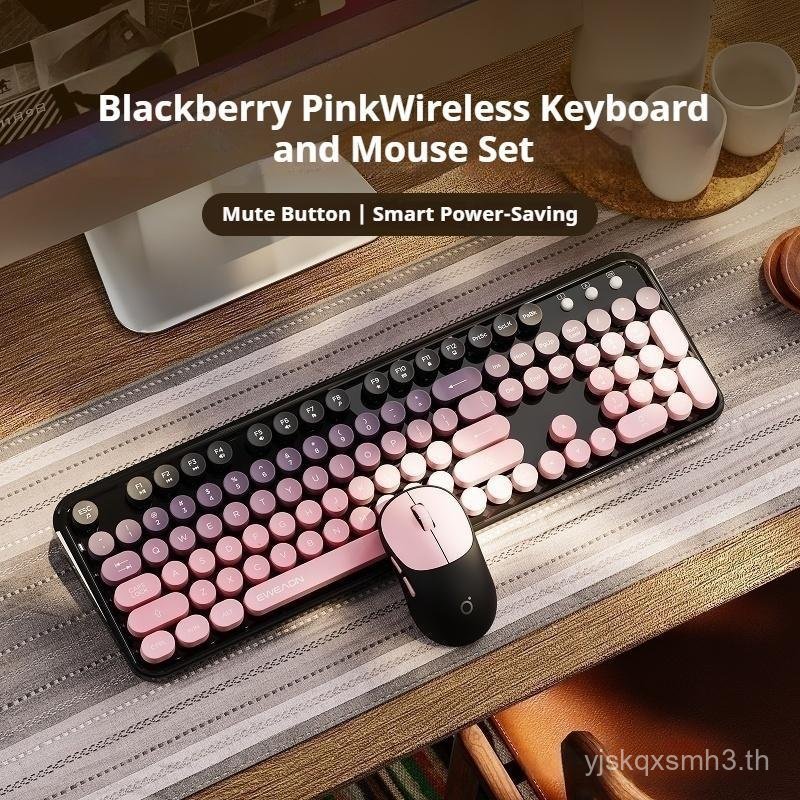 EWEADN Ewead Wireless Keyboard & Mouse Combo, 2.4G Wireless Keyboard & Mouse Set, Stylish Blackberry