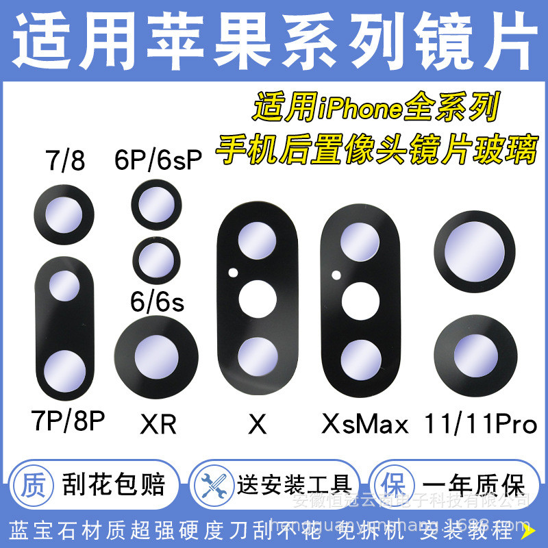 เหมาะสําหรับ iPhone7p8XS13pro เลนส์แก้ว 1112 กล้องกล้องเลนส์กรอง HD