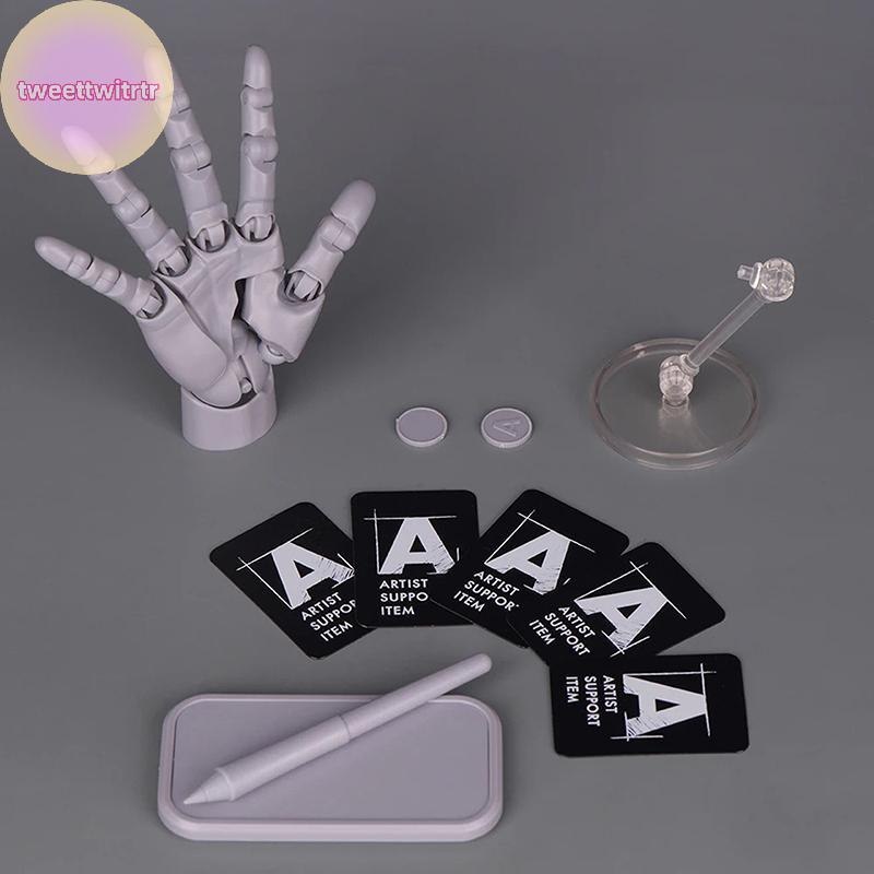TRWITR เคลื่อนย้ายได้ Joint Finger Gashapon 1/2 มือ 1:1 ปาล์มภาพวาด Art Miniature รุ่น Reference เครื่องมือ Hand Desktop Decoratoion TH - รูปที่ 2