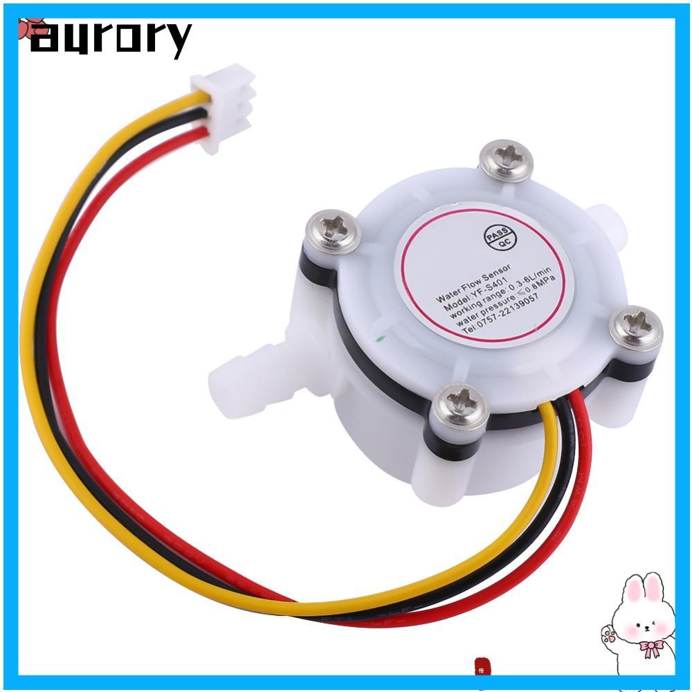 AURORY เซ็นเซอร์การไหลของน้ํา, YF-S401 G1/4" Water Hall Flow Sensor, Hall Effect 0.3-6L/min สําหรับท