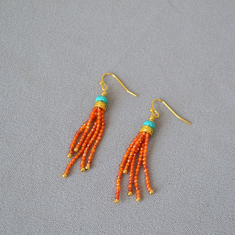 สร้อยข้อมือสไตล์จีนสีส้ม ออกแบบสวยงามตามแบบฉบับตุนหวง - รูปที่ 4