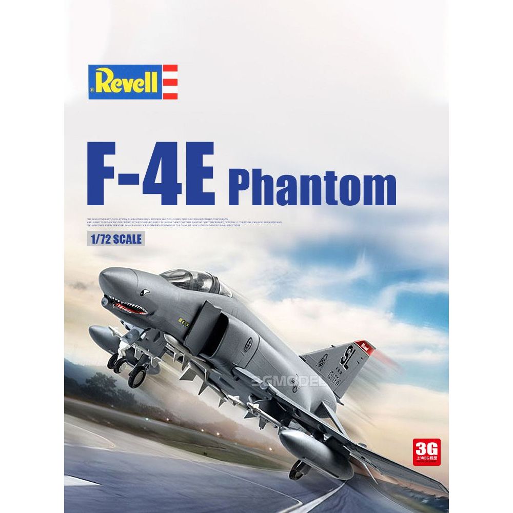 3G รุ่น Levell/revell ประกอบเครื่องบิน 03651 F-4E Phantom Fighter 1/72