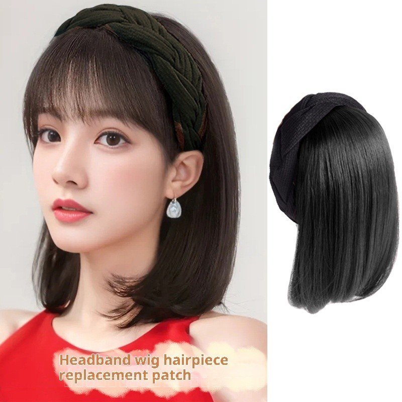 วิกผมคาดศีรษะสีขาว สำหรับครึ่งหัว ช่วยเพิ่มปริมาณแบบธรรมชาติและไม่เห็นรอยต่อ