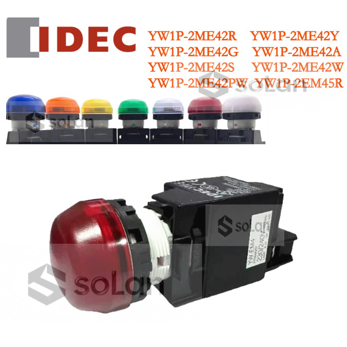 IDEC YW1P-2EM45R-2EM45Y-2EM45A-2EM45S-2EM45W YW YW1P-2EM45PW 240V Fire Bull ล้อตู้ตัวบ่งชี้