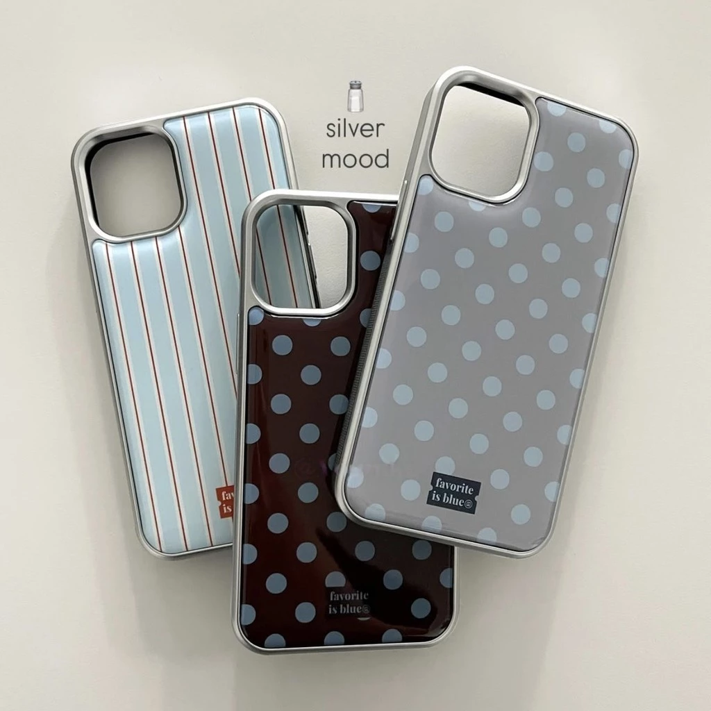 Huiwanju เรซิ่นอีพ็อกซี่ retro ฤดูใบไม้ร่วงและฤดูหนาว polka dots สําหรับ iPhone17promax โทรศัพท์มือถือกรณี 16pro/15pro/14/13/12/11/15plus