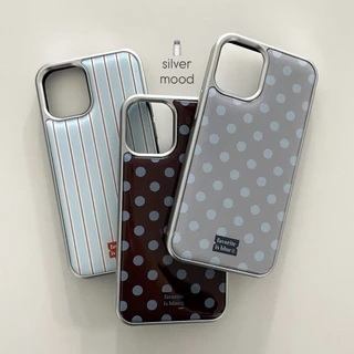 Huiwanju เรซิ่นอีพ็อกซี่ retro ฤดูใบไม้ร่วงและฤดูหนาว polka dots สําหรับ iPhone17promax โทรศัพท์มือถือกรณี 16pro/15pro/14/13/12/11/15plus