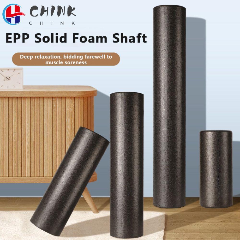 CHINK คอลัมน์โยคะ, เพลาโฟมแข็งแบบพกพา EPP Yoga Foam Roller, มัลติฟังก์ชั่น High-Density Foam Black M