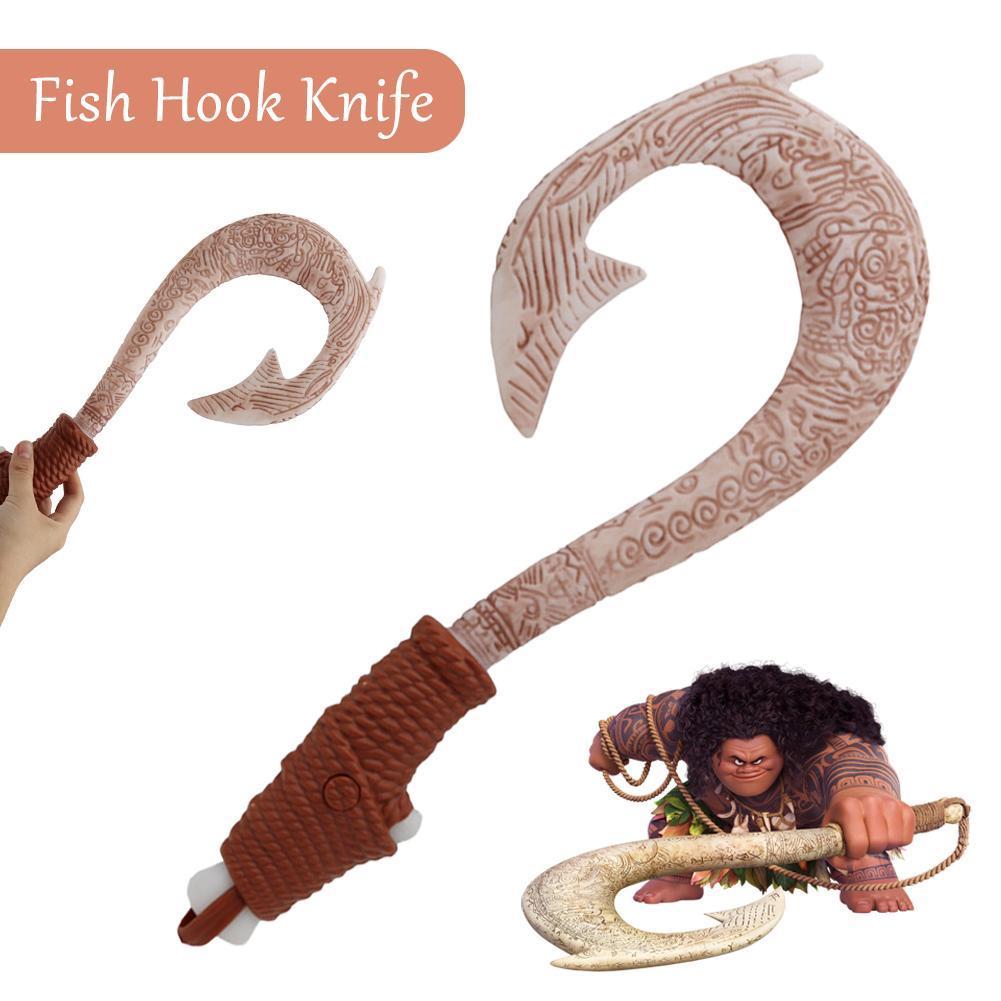 Moana 2 Ocean Adventure Fishhook ของเล่น Motion เปิดใช้งานไฟและเสียงคอสเพลย์ Maui Magical M5v1