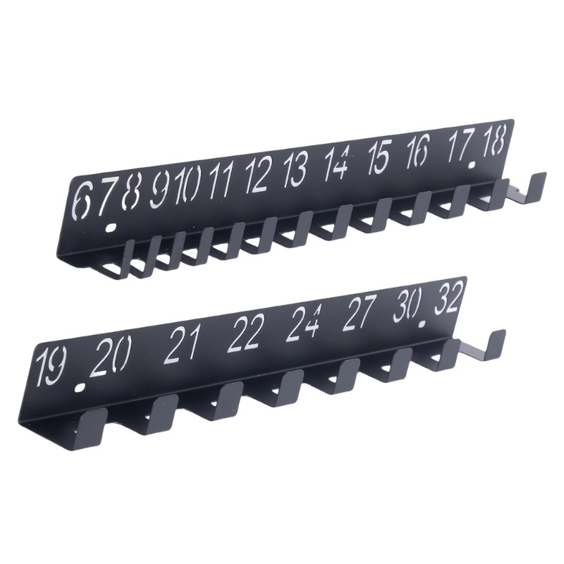 AMZ สีดําโมเดิร์นติดผนังเครื่องมือ Organizer Heavy Duty การออกแบบเหล็กประแจ Rack สําหรับ Workshop Storage Holder อุปกรณ์เสริม - รูปที่ 2