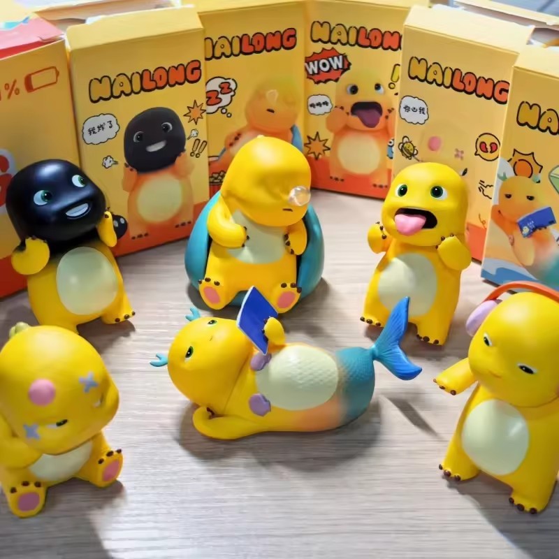 Milk Dragon Nailong กล่องตาบอด Surprise กล่อง Action Figure ตกแต่งตารางรถตกแต่งภายในสะสมอินเทรนด์คอล