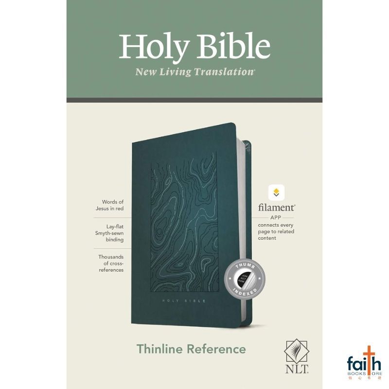 (BK) พระคัมภีร์ศักดิ์สิทธิ์ · NLT · Thinline Reference Bible · Earthen Teal Blue · LeatherLike · ดัช