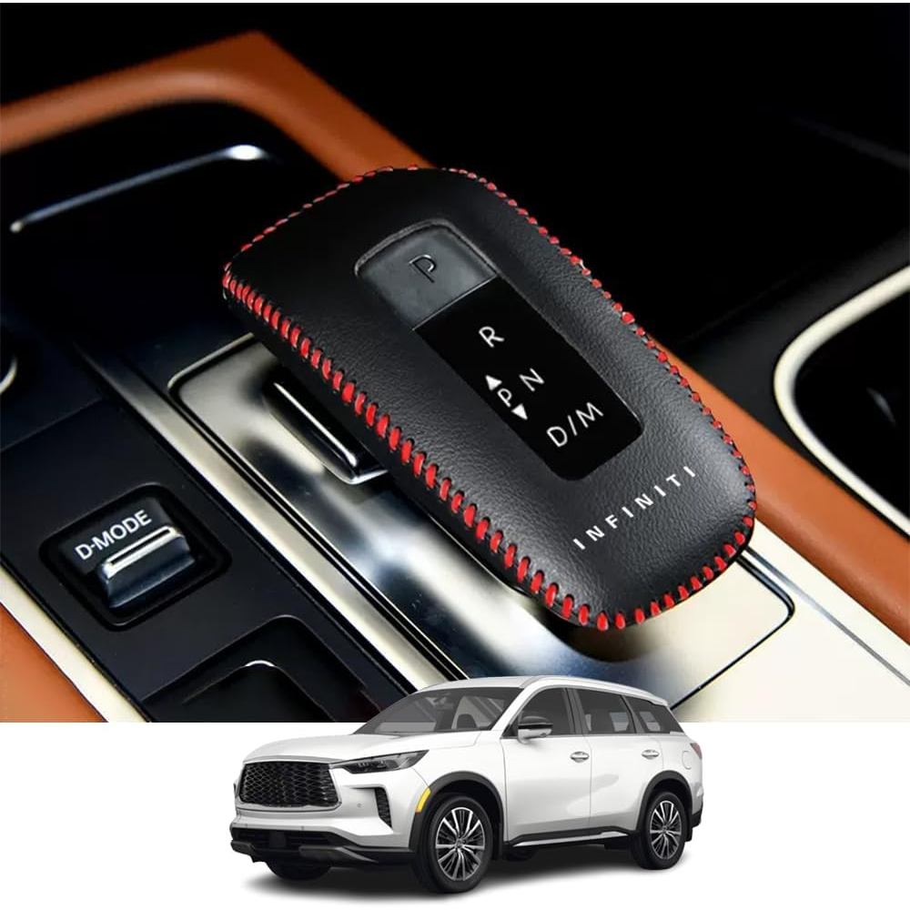 Kakash Custom อุปกรณ์ตกแต่งภายในสําหรับ Infiniti QX60 2022 2023 2024 2025 หนังเกียร์อัตโนมัติฝาครอบล