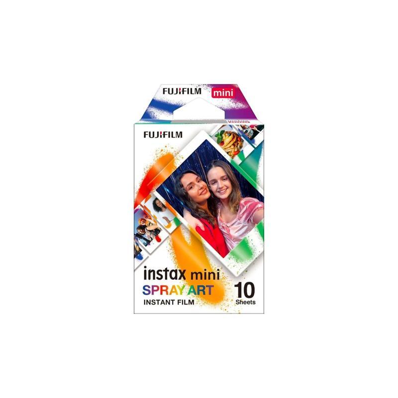FUJIFILM ฟิล์มอินสแตนท์ Instax Mini ลาย Spray Art ขนาดฟิล์ม 86 x 54 มม. บรรจุ 10 ใบ