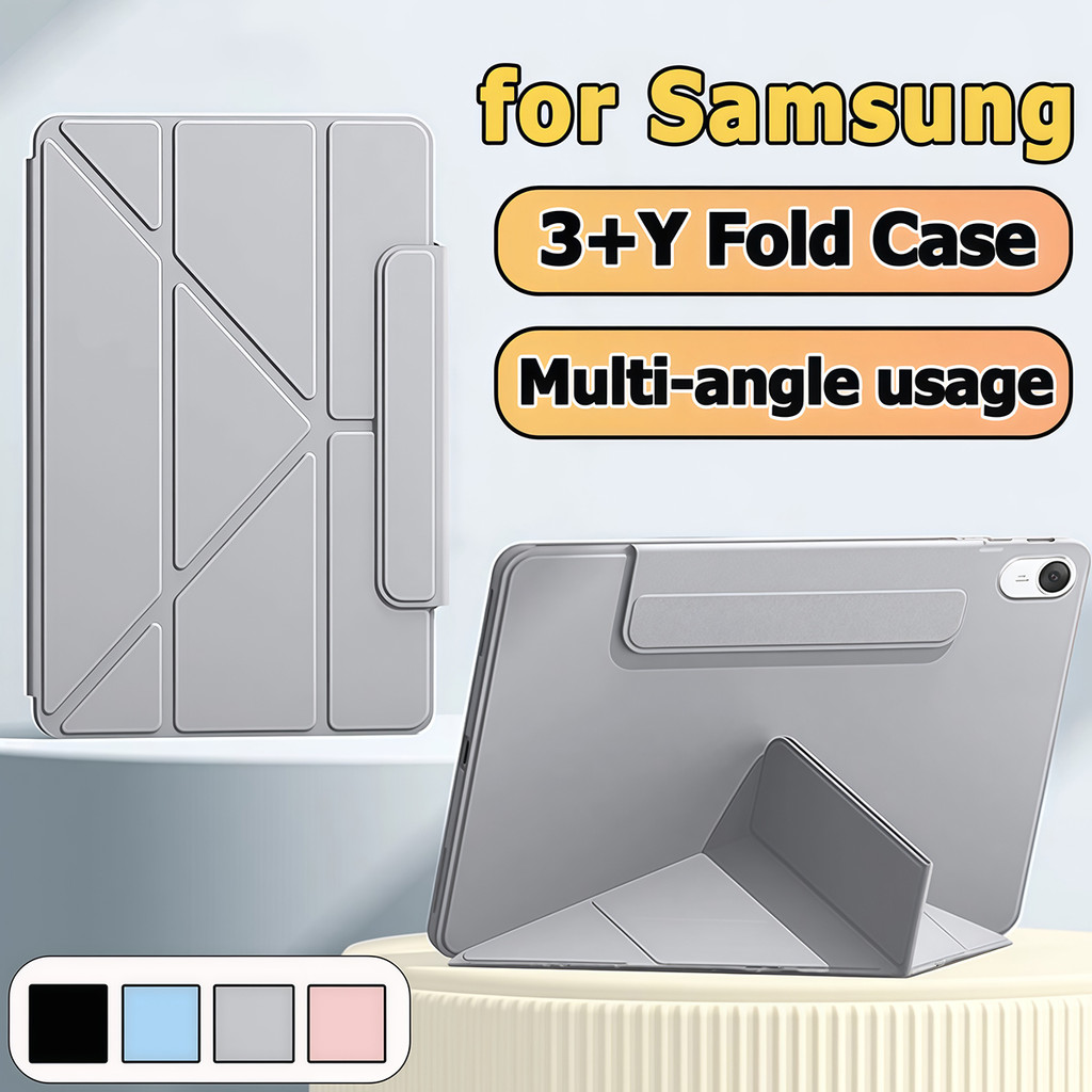 เคสป้องกันฝาพับปิดแม่เหล็กแกน Y for Samsung Galaxy Tab S9 S7 S8 S6lite S10+ A9 A11 A9+ A11+ S7FE S9FE S9FE+ A8 S10fe for case Samsung Galaxy Tab S8+ S9+ S7+ A7lite กันกระแทกและทนต่อการตก