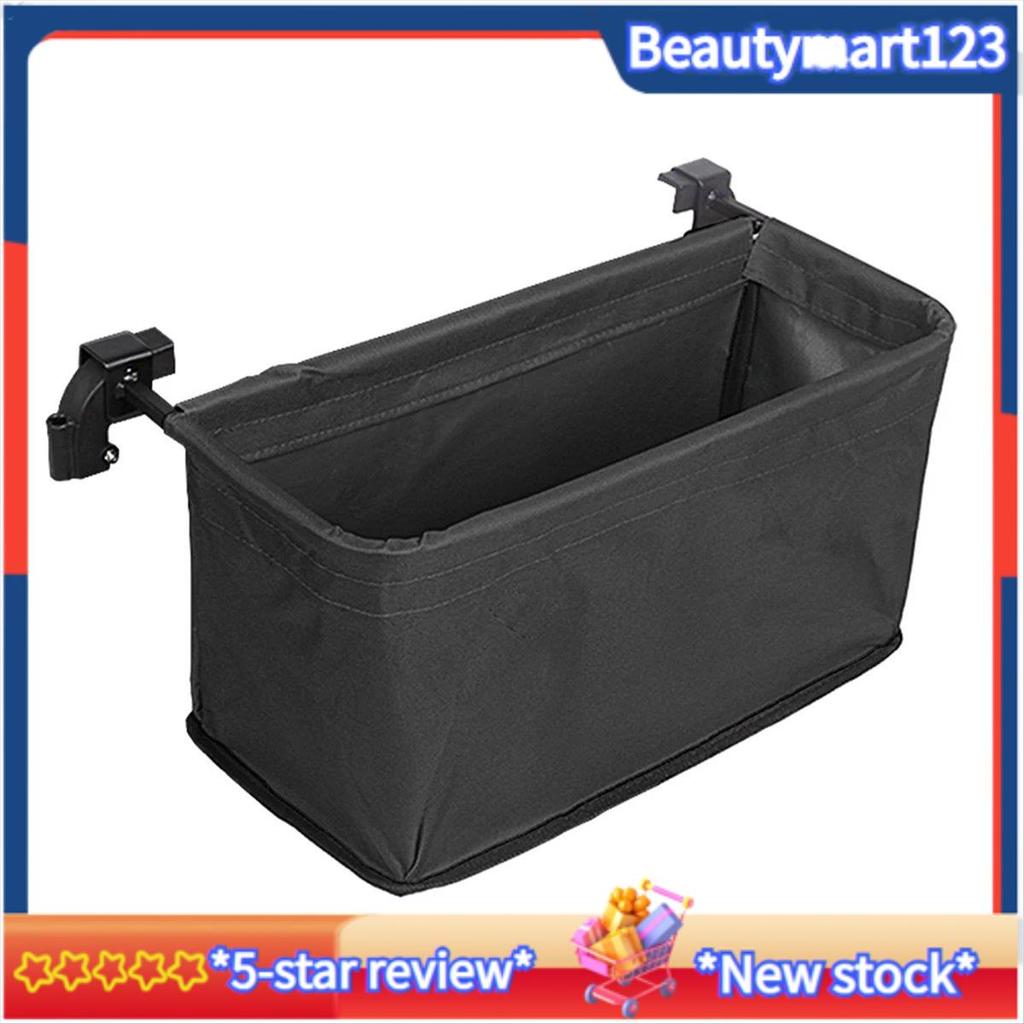 BM1 PCS Wagon Cart Tail Bag Beach Wagon Cart Accessories Black Oxford Cloth + Metal Portable Hand Pu