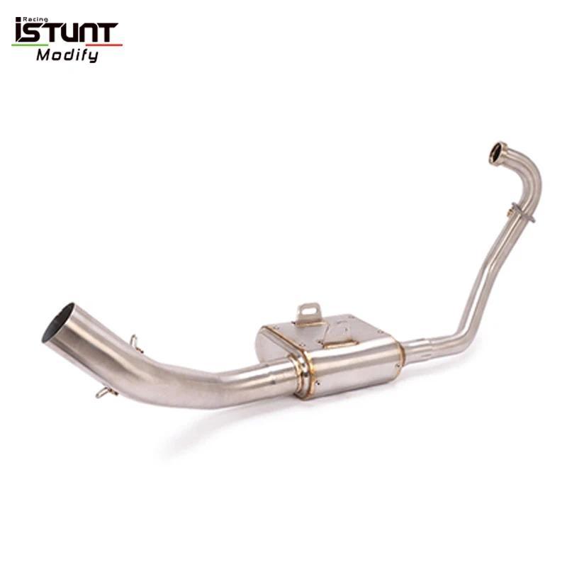 สำหรับ CFMOTO NK250 NK250SR 300NK NK300 300SS NK300SR รถจักรยานยนต์ท่อไอเสียดัดแปลงหนีด้านหน้า