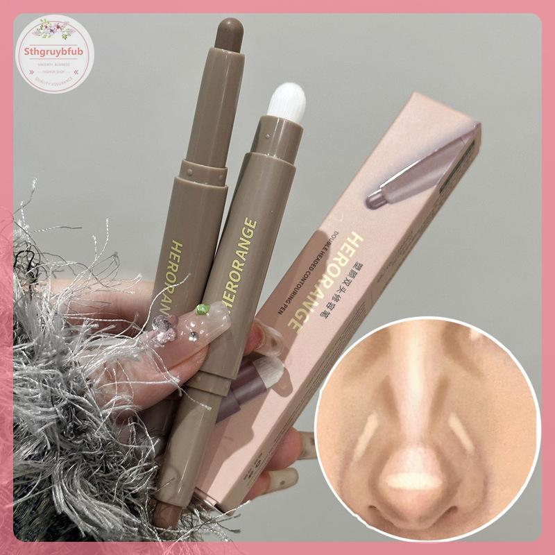 STHB Highlighting & Bronzer Stick: Long Lasting Corrector With Brush, ปากกาคอนซีลเลอร์ Brightening, 