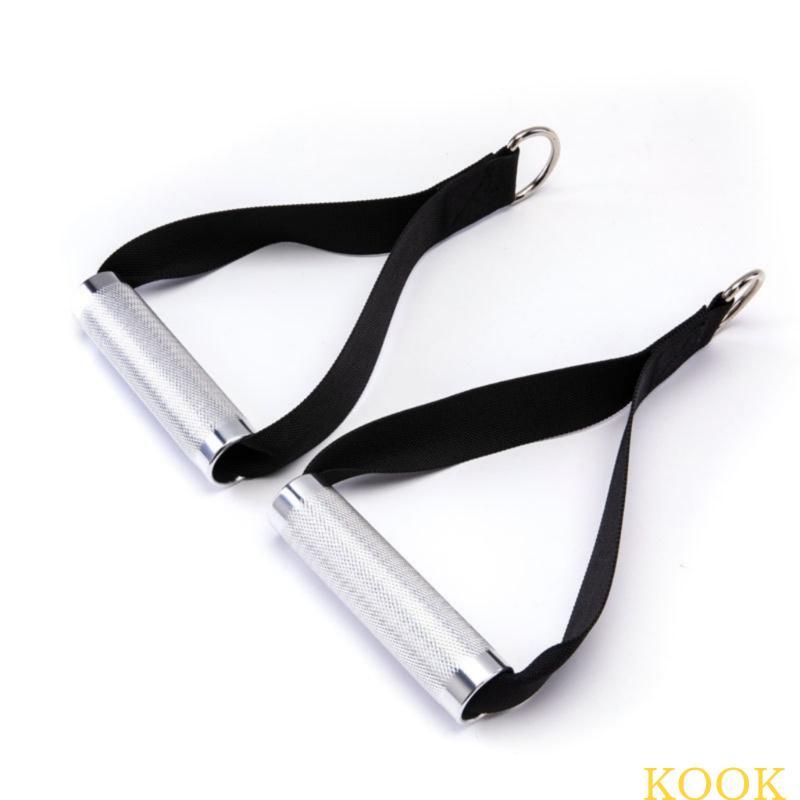 KOOK Gym Handle Fitness Straps Stirrup Handle Cable Attachments Metal Grip