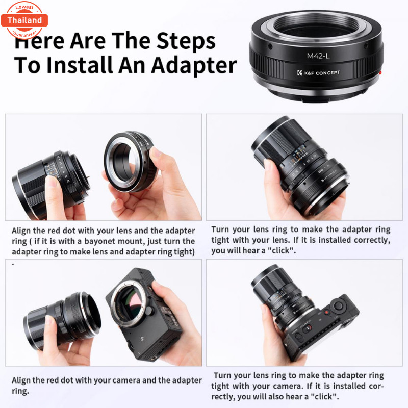 K&F M42-L Manual Focus M42 Lens Adapter to Leica SL T Sigma FP Panasonic L-mount