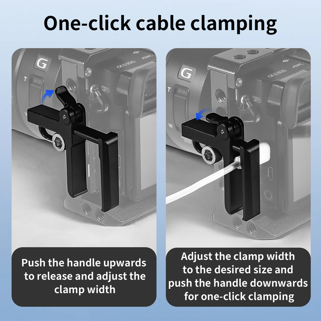 NovelGal Universal กล้อง HDMI-เข้ากันได้กับแคลมป์สาย DSLR USB ล็อคสายไฟ CLAMP การถ่ายภาพคลิปสายเคเบิลสําหรับ Sony สําหรับ Canon Video Monitor กล้อง