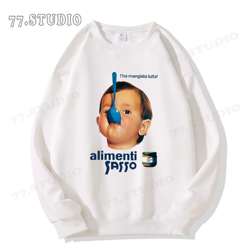 🚀 พร้อมส่งจากกรุงเทพ🚀 เสื้อกันหนาวแขนยาว เสื้อยืดคอกลมพิมพ์ลาย เสื้อเชิ้ตลำลองทรงหลวมใส่สบาย oversize M-XXL