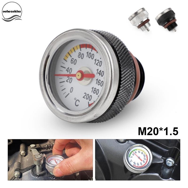 Ooh Motorcycle Oil Temperature Gauge Oil Caps M20x1 5 0-200℃ เครื่องวัดอุณหภูมิน้ํามัน