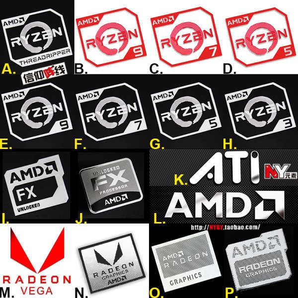 [สติ๊กเกอร์ 2026] AMD Ryzen R9 R7 R5 R3 Vega สติ๊กเกอร์โลหะสติ๊กเกอร์แล็ปท็อปเดสก์ท็อป