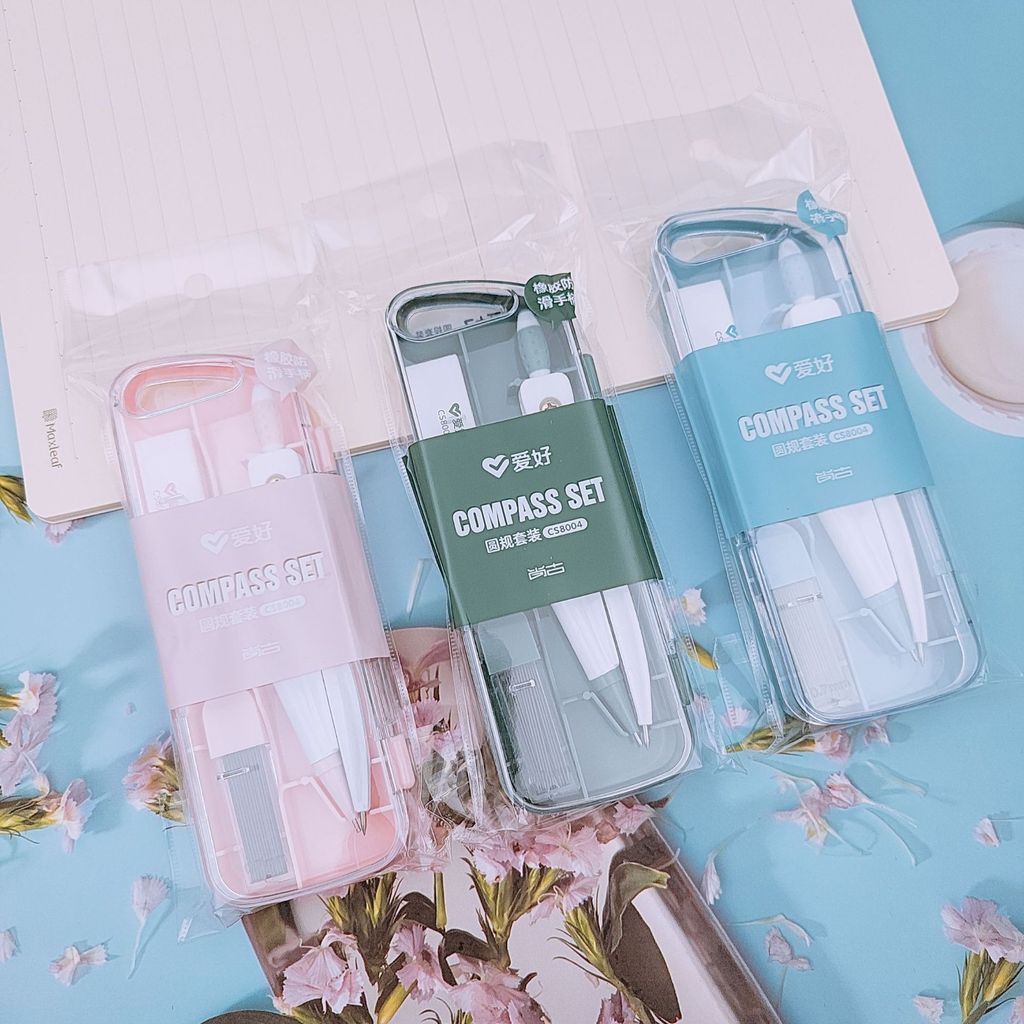 ️ Hobby Stationery CS8004 Shanggu Metal Compass Set Student Drawing Tool Compass 11-18