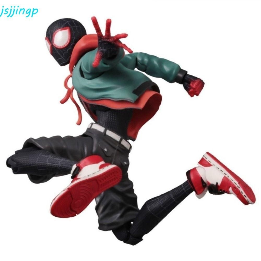 Jsjjingp Spider Man Figure PVC Marvel Miles Anime Action Figure Sculpture Multi Accessories Changeab