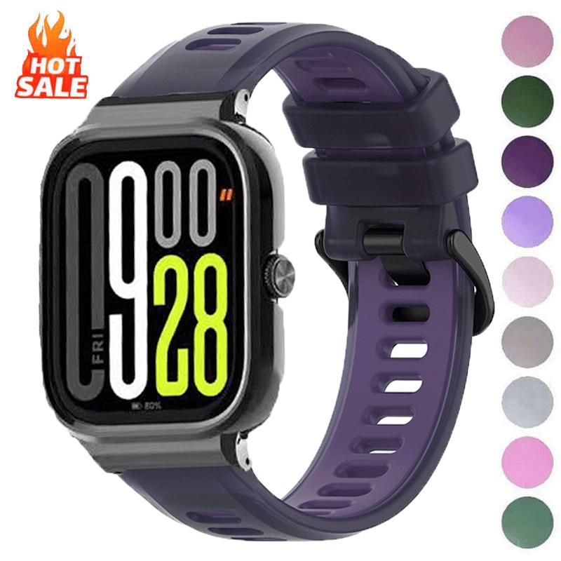 สายซิลิโคน + กรอบโลหะสําหรับ Redmi Watch 4/5 Smart Watch Shell Protector พร้อม Band Case สําหรับ Redmi Watch 4/5 เครื่องประดับ