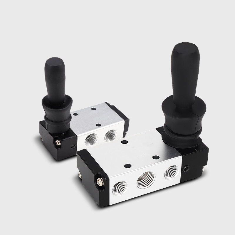 4H410-15 กระบอก 4H210-08 วาล์วแบบแมนนวล 4H310-10 5 Way 2 ตําแหน่งสวิทช์ควบคุมนิวเมติก