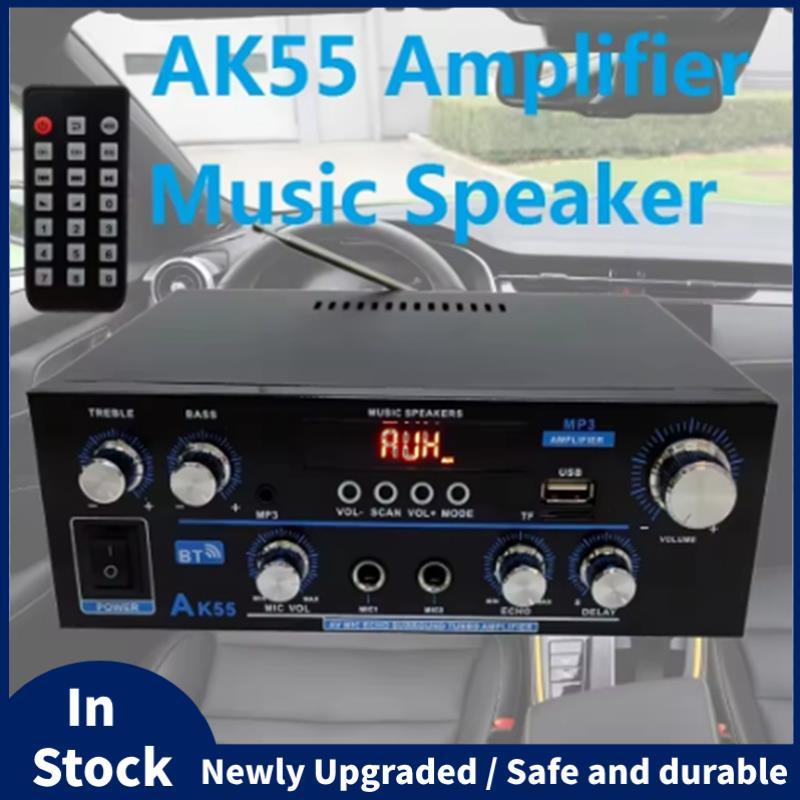 AK55 110-240V เครื่องขยายเสียงรถยนต์ 900W Max Power 2.0 ช่อง 70W + 70W เสียง Hifi AMP เครื่องเล่นเพล