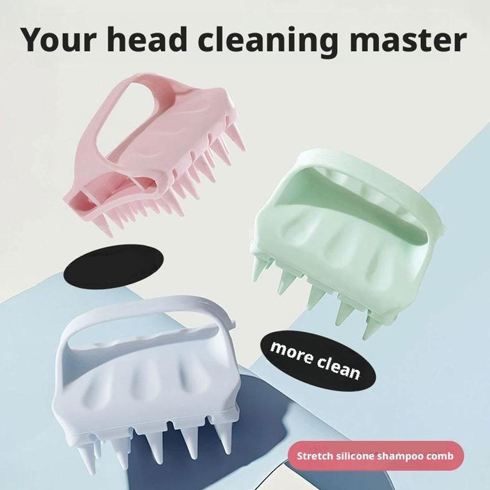 แปรงแชมพูหนังศีรษะซิลิโคน สไตล์ญี่ปุ่น Soft Scalp Care สีเครื่องมือสุ่มห้องน้ํา U4u8